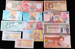 Lot of 25 Different Foreign Notes, A Variety of Countries, Dates, and Denominations!