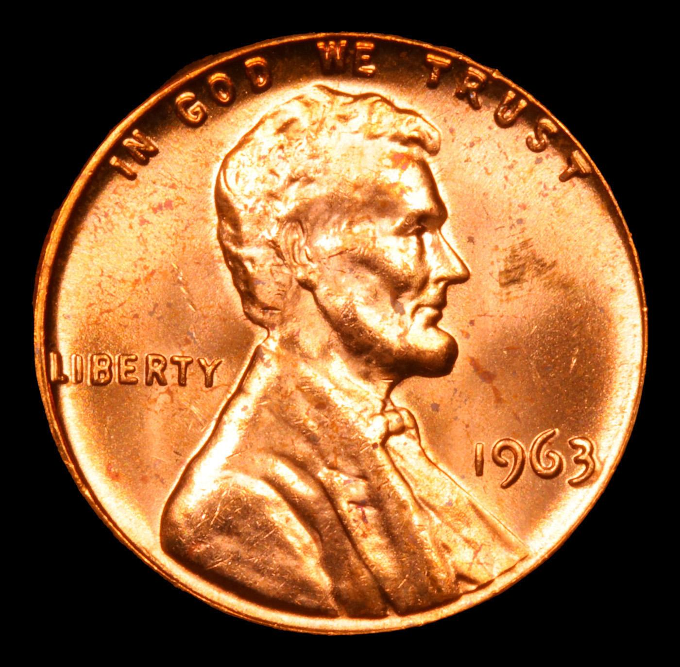 1963-p Lincoln Cent 1c Grades GEM++ RD