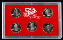 2004 United States Mint Silver Proof Quarters 5 Piece Set