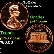 Proof 2002-s Lincoln Cent 1c Graded pr70 dcam BY SEGS
