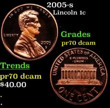 Proof 2005-s Lincoln Cent 1c Graded pr70 dcam BY SEGS