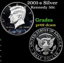 Proof 2001-s Silver Kennedy Half Dollar 50c Grades GEM++ Proof Deep Cameo