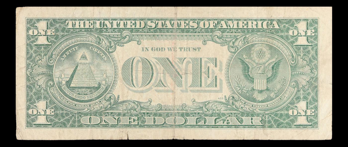 1963 $1 Green Seal Federal Reserve Note Grades f, fine