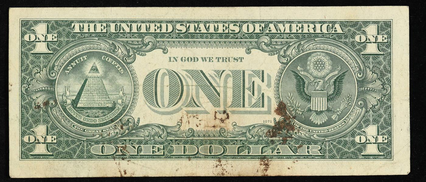 1963B $1 Green Seal Federal Reserve Note Grades vf++