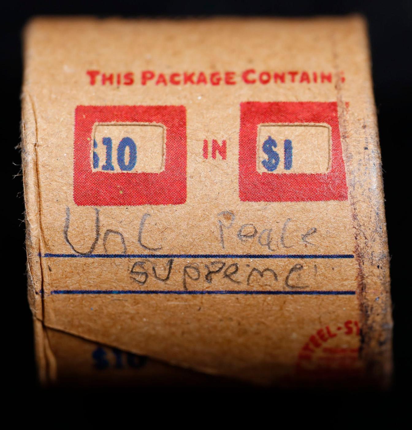 High Value! - Covered End Roll - Marked "Unc Peace Supreme" - Weight shows x10 Coins (FC)