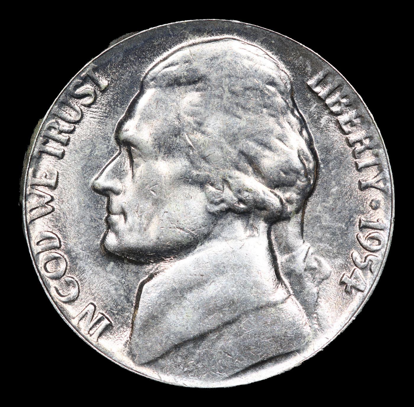 ***Auction Highlight*** 1954-p Jefferson Nickel Near TOP POP! 5c Graded GEM+ 5fs By USCG (fc)