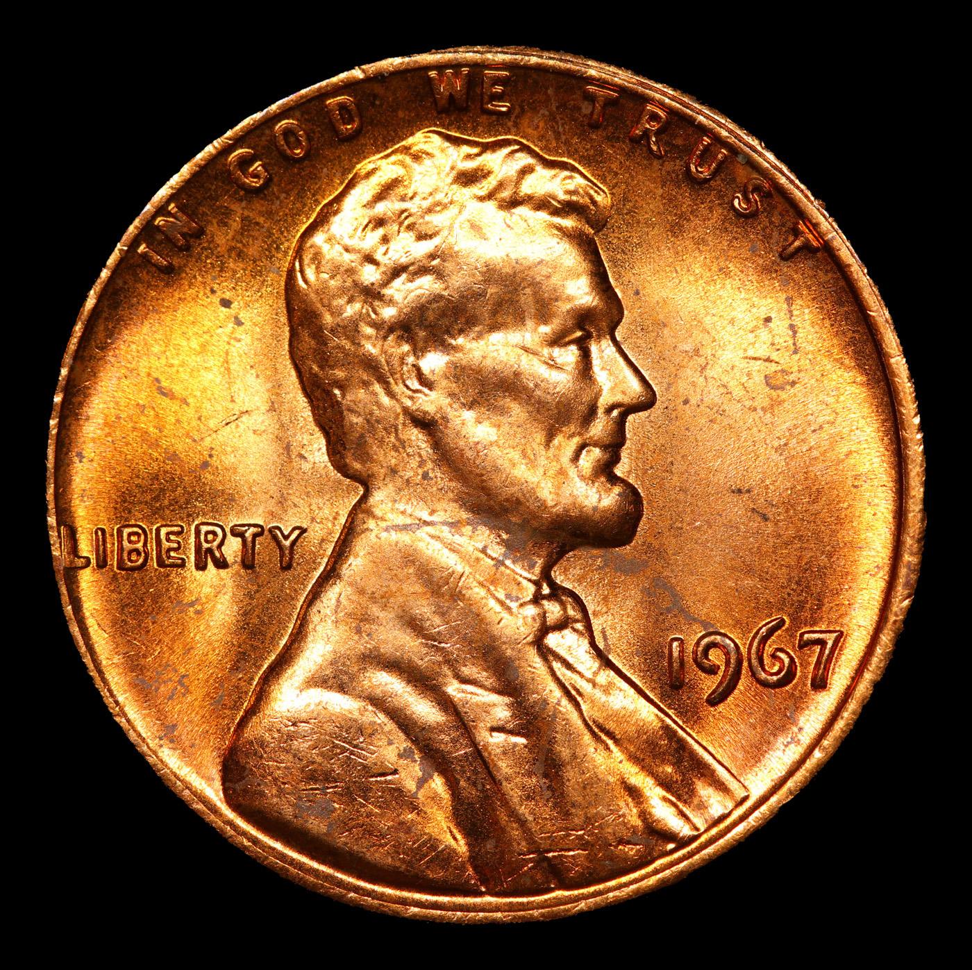 1967-p Lincoln Cent 1c Grades GEM+ Unc RD