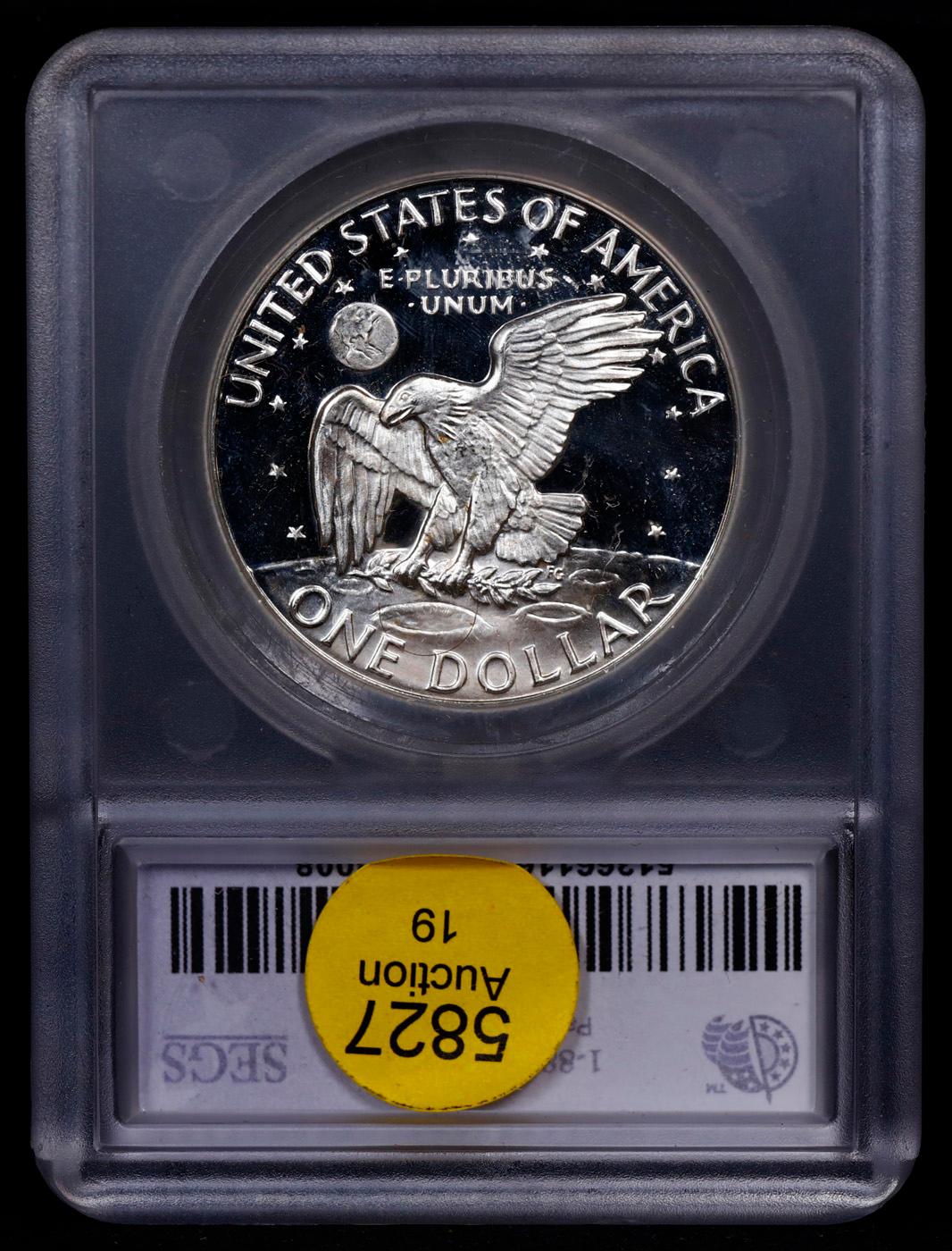 Proof 1972-s Silver Eisenhower Dollar $1 Graded pr70 dcam By SEGS