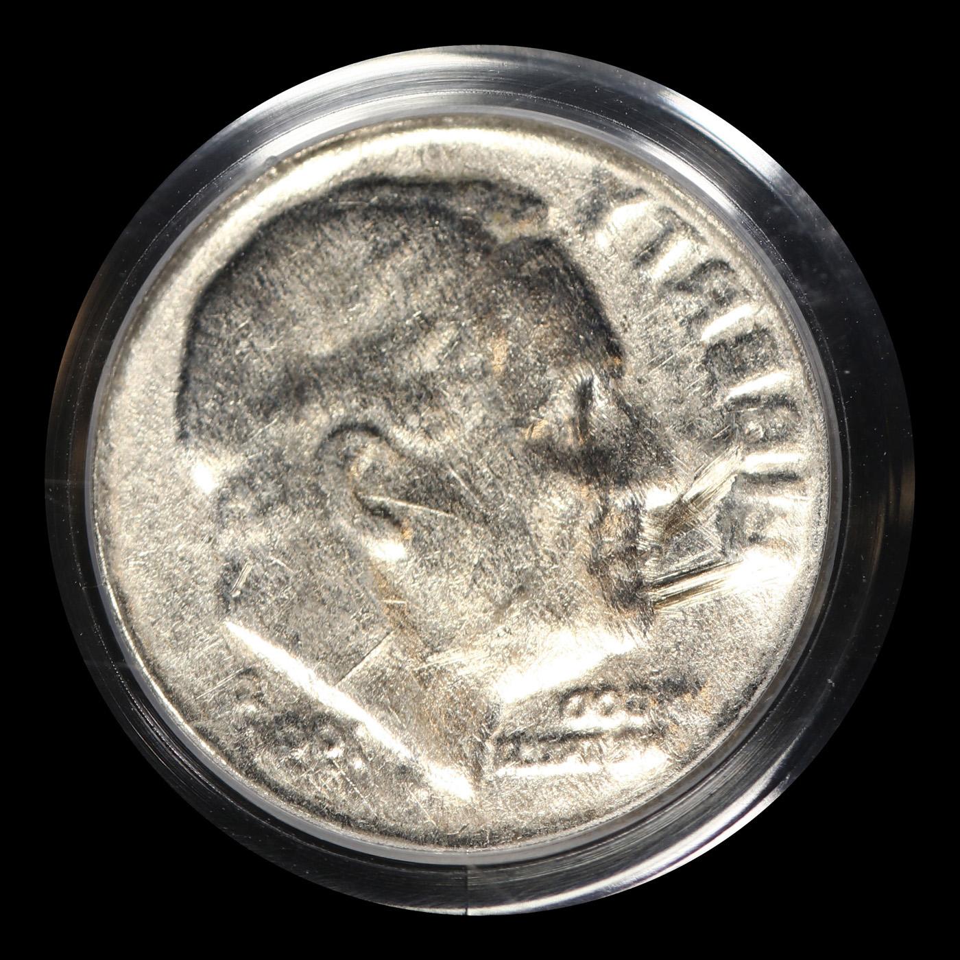 ***Auction Highlight*** PCGS 1994-d Roosevelt Dime Mint Error Clad Layer Split Off 10c Graded au58 B