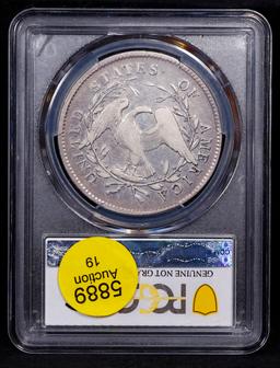 ***Auction Highlight*** PCGS 1795 2 Leaves Flowing Hair Dollar $1 BB-21/B-1 Graded f details By PCGS