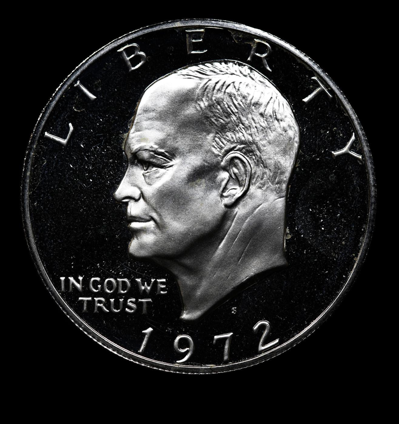 Proof 1972-s Silver Eisenhower Dollar $1 Graded pr70 dcam By SEGS