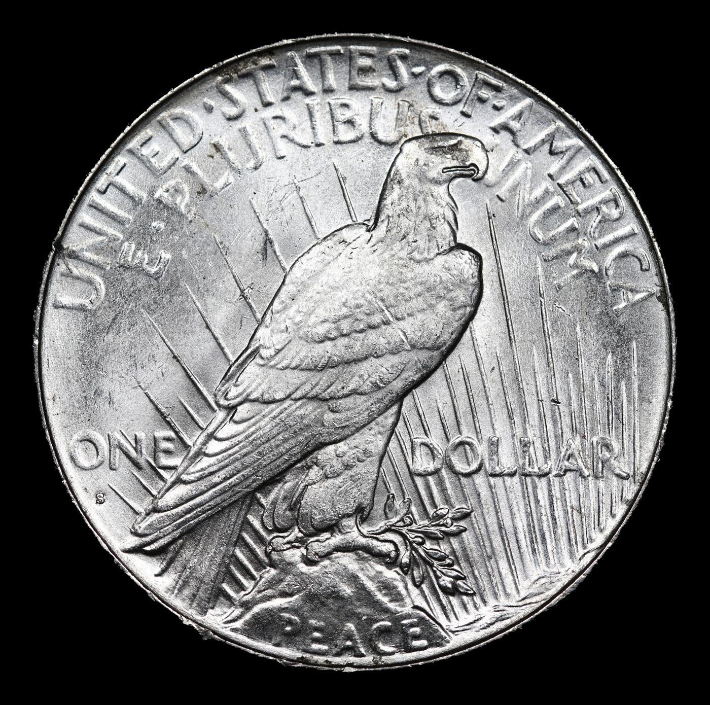 ***Auction Highlight*** 1927-s Peace Dollar 1 Graded ms63+ BY SEGS (fc)