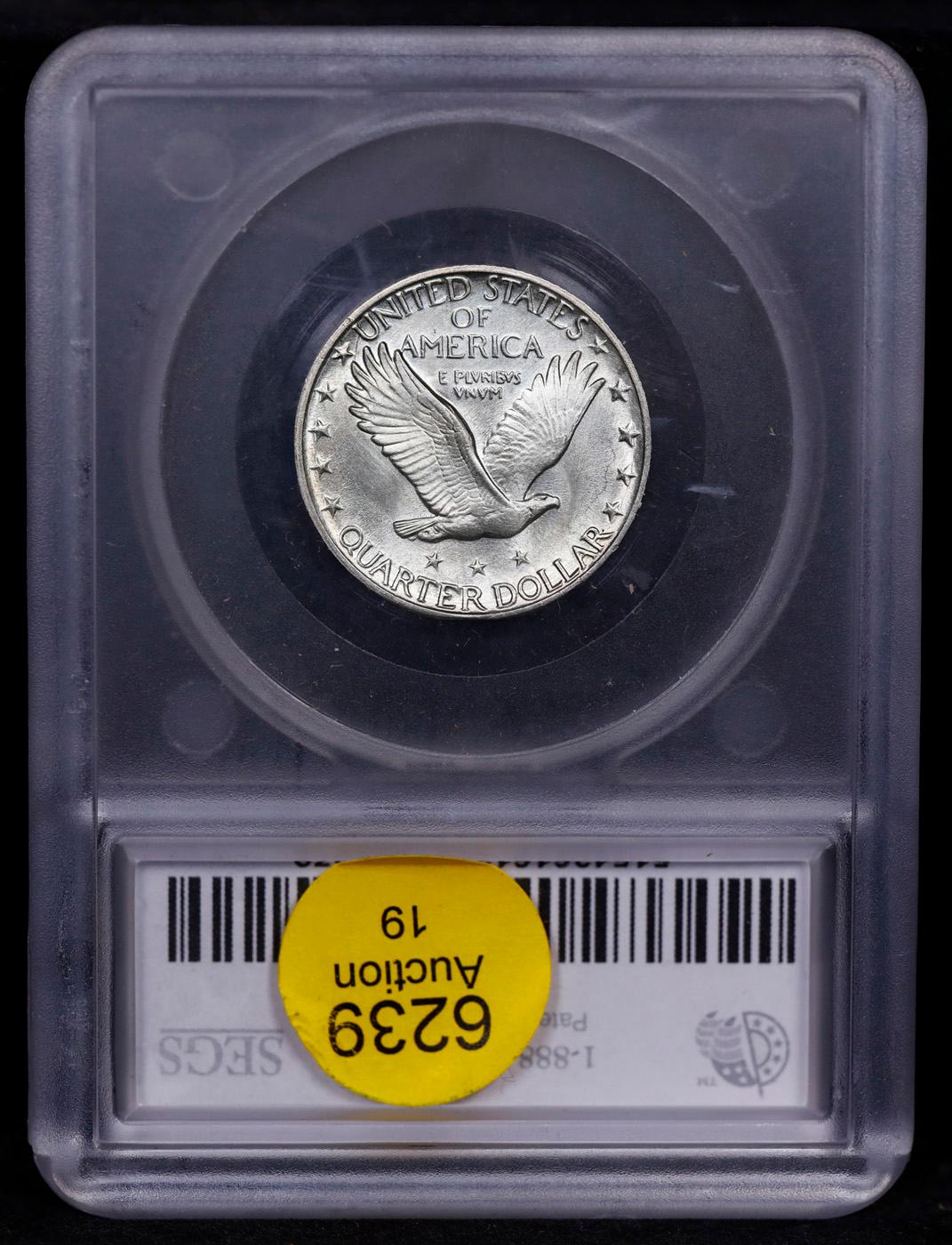 1930-s Standing Liberty Quarter 25c Graded ms64 FH By SEGS