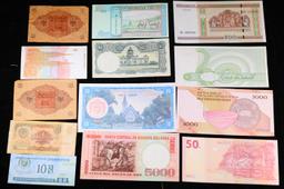 Lot of 25 Different Foreign Notes, A Variety of Countries, Dates, and Denominations!