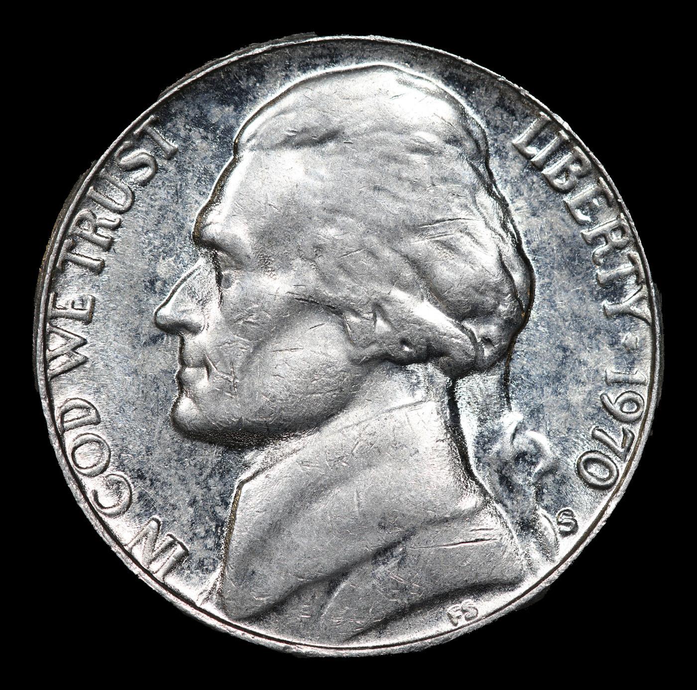 1970-s Jefferson Nickel 5c Grades GEM+ PL