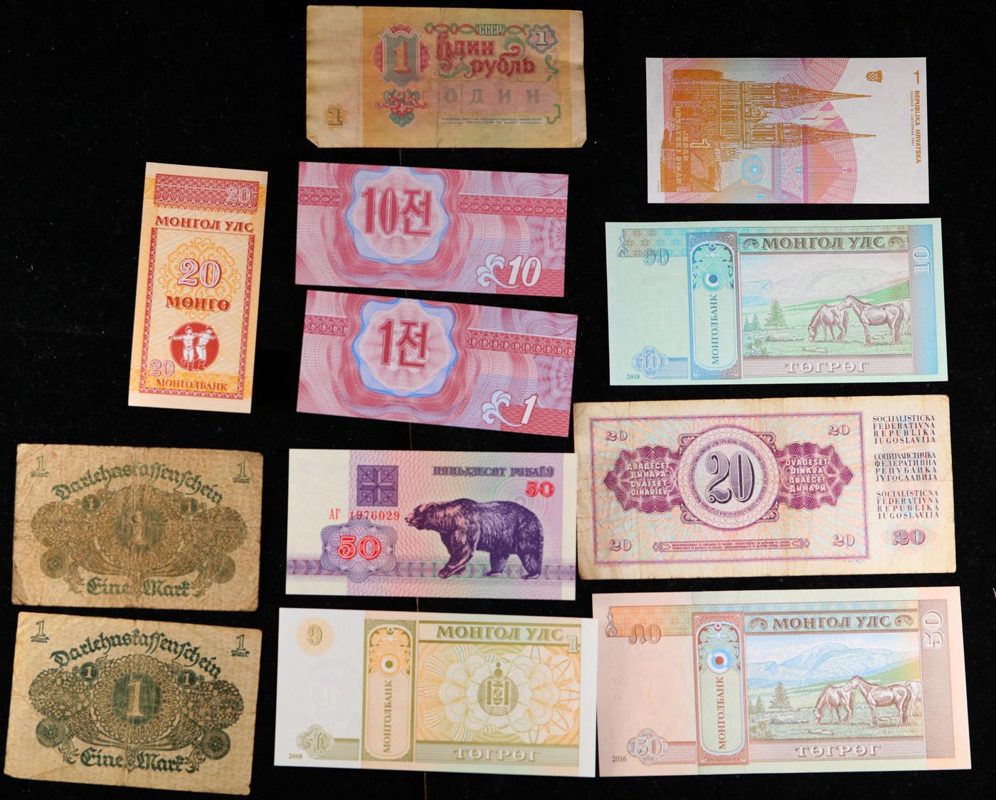 Lot of 24 Foreign Currency Notes - Variety of Countries, Years, Denominations!