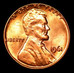 1961-p Lincoln Cent 1c Grades GEM+ Unc RD