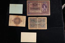 Group of 5 Early 1900's German Hyperinflation Notes WWI