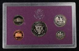 1989 United States Mint Proof Set 5 coins - No Outer Box