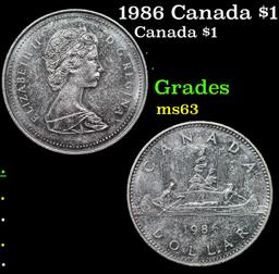 1986 Canada $1 Canada Dollar 1 Grades Select Unc