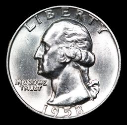 ***Auction Highlight*** 1958-d Near TOP POP! Washington Quarter 25c Graded Gem++ Unc by USCG