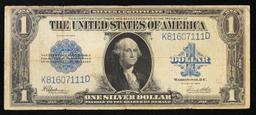 1923 $1 large size Blue Seal Silver Certificate Grades vf++ Signatures Speelman/White