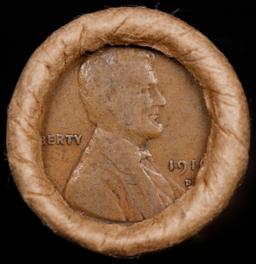 Lincoln Wheat Cent 1c Mixed Roll Orig Brandt McDonalds Wrapper, 1916-d end, Wheat other end