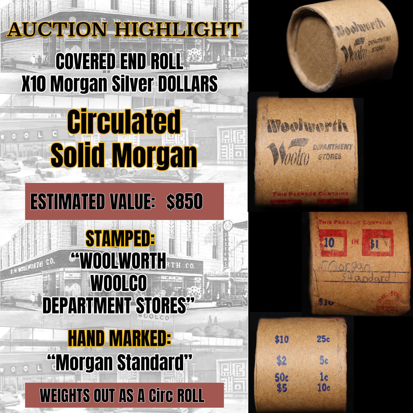 *EXCLUSIVE* Hand Marked " Morgan Standard," x10 coin Covered End Roll! - Huge Vault Hoard  (FC)