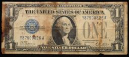 1928A "Funnyback" $1 Blue Seal Silver Certificate Grades vf details