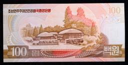 1992 Upper Korea 100 Won Banknote P# 43a Grades Gem+ CU