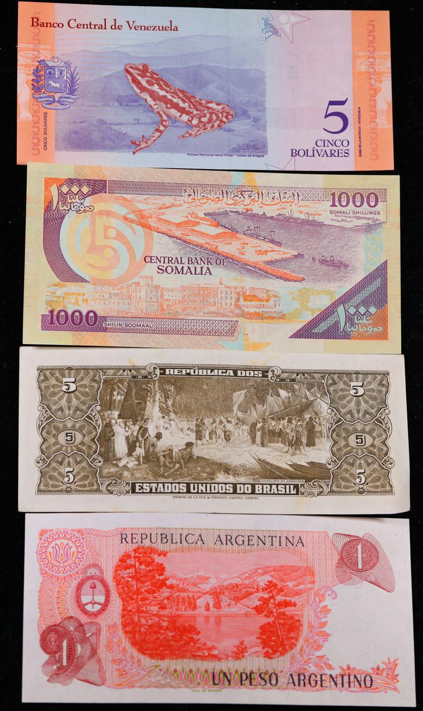 Lot of 25 Different Foreign Notes, A Variety of Countries, Dates, and Denominations!