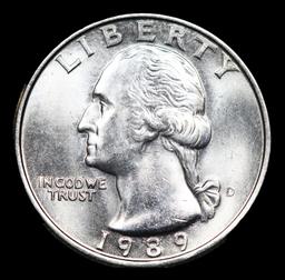 1989-d Washington Quarter 25c Grades GEM++ Unc