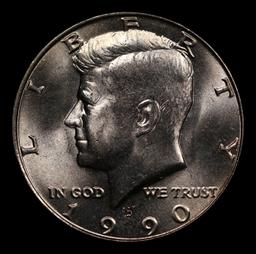 1990-d Kennedy Half Dollar 50c Grades GEM+ Unc