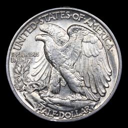 1942-p Walking Liberty Half Dollar 50c Grades Choice+ Unc