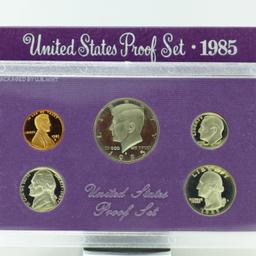 1985 United States Proof Set, 5 Coins Inside!