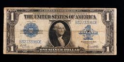 1923 $1 large size Blue Seal Silver Certificate Grades vf+ Signatures Woods/White
