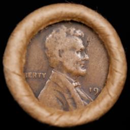 Lincoln Wheat Cent 1c Mixed Roll Orig Brandt McDonalds Wrapper, 1919-s end, Wheat other end