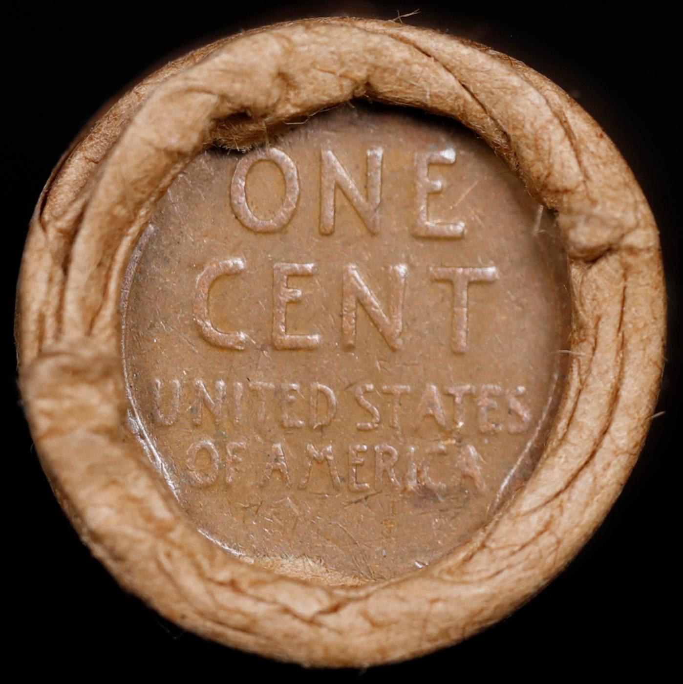 Lincoln Wheat Cent 1c Mixed Roll Orig Brandt McDonalds Wrapper, 1919-s end, Wheat other end