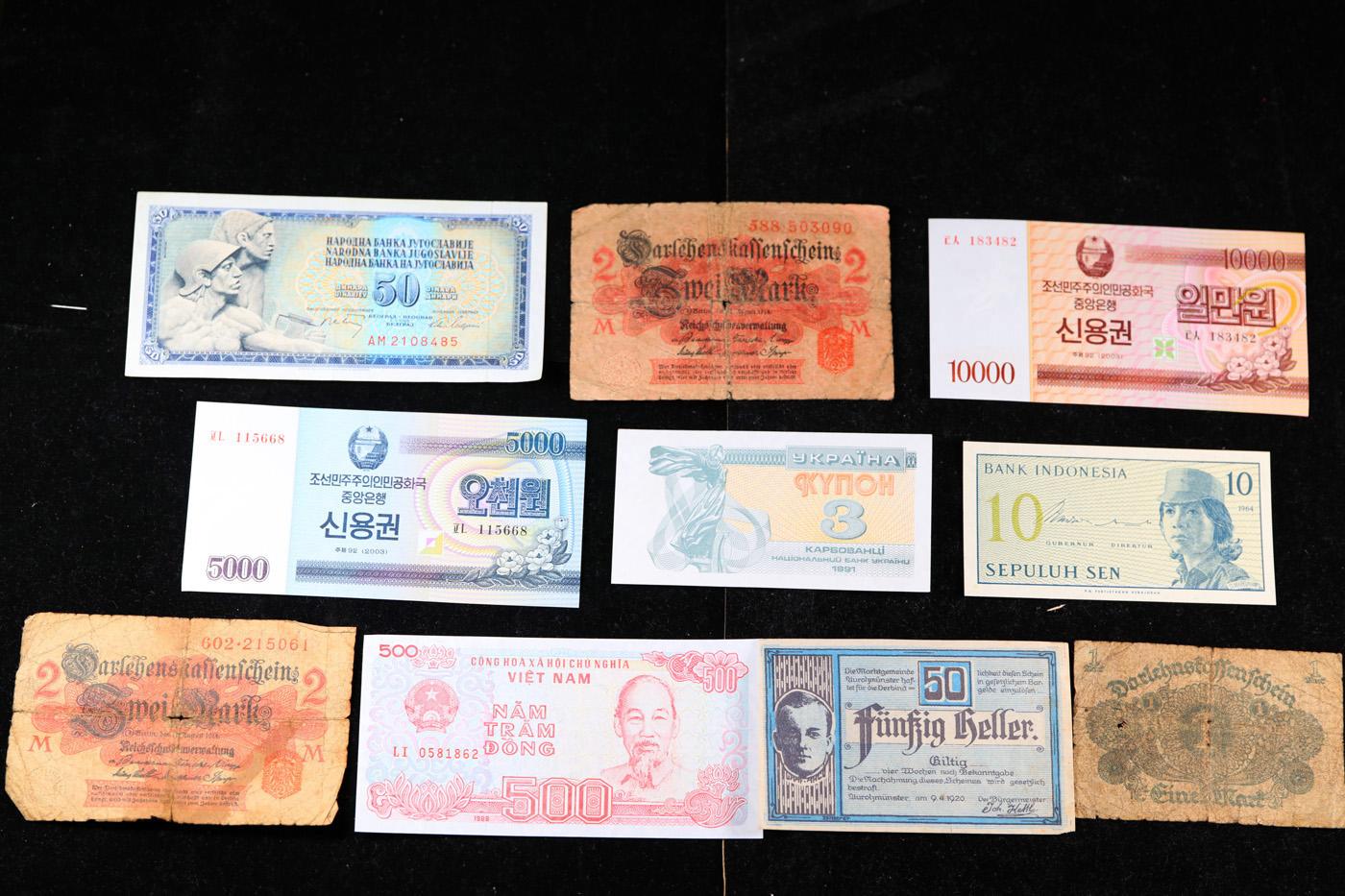 Lot of 25 Different Foreign Notes, A Variety of Countries, Dates, and Denominations!