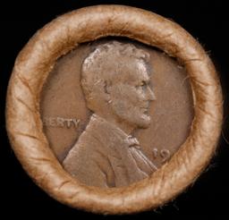 Lincoln Wheat Cent 1c Mixed Roll Orig Brandt McDonalds Wrapper, 1919-s end, Wheat other end