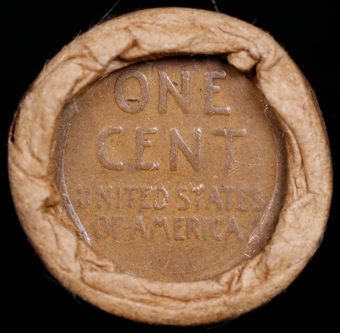 Lincoln Wheat Cent 1c Mixed Roll Orig Brandt McDonalds Wrapper, 1919-s end, Wheat other end