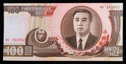 1992 Upper Korea 100 Won Banknote P# 43a Grades Gem+ CU