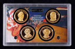 2008 United State Mint Presidential Dollar Proof Set. 4 Coins Inside. No Outer Box