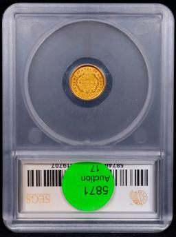 ***Auction Highlight*** 1851-o Gold Dollar TY-I 1 Graded au58+ By SEGS (fc)