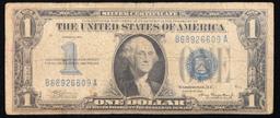 1934 "Funnyback" $1 Blue Seal Silver Certificate Grades f+