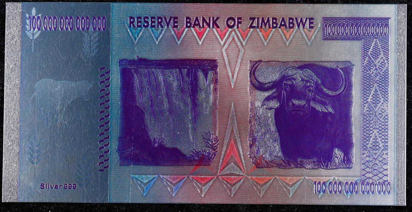 2008 100 Trillion Reserve Bank Of Zimbabwe Hyperinflation Note Grades CU