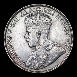 1919C Newfoundland (Canada Provincial) 50 Cents Silver KM# 12 Grades Choice AU
