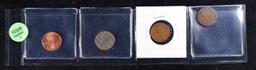 Intresting Page of 4 US Small Cents Indian, Proof memorial, Steel, Wheat