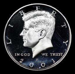 Proof 2001-s Silver Kennedy Half Dollar 50c Grades GEM++ Proof Deep Cameo