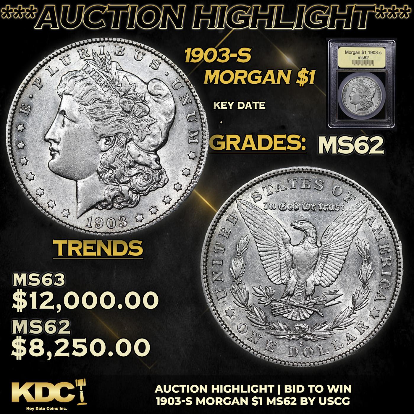 ***Auction Highlight*** 1903-s Morgan Dollar $1 Graded Select Unc BY USCG (fc)